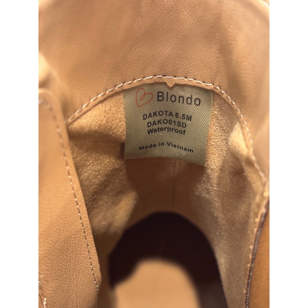 NEW Blondo 6.5 Dakota Waterproof Ankle Boot Women Cognac - Picture 6 of 12